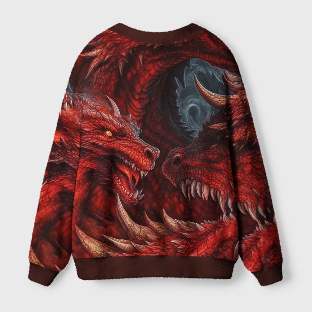 Domineering Dragon Geek Ugly Cardigan Sweaters