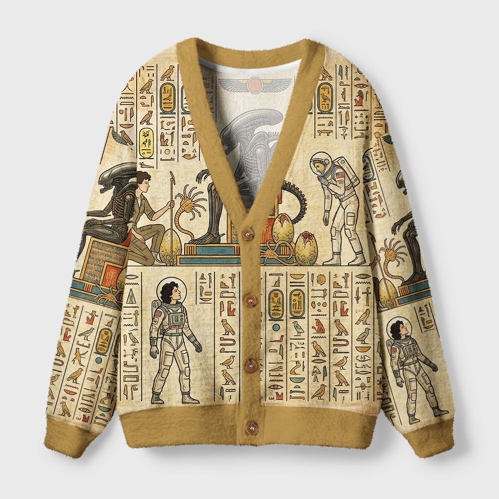 Geeksoutfit Cosmic Alien Geek Ugly Cardigan Sweaters  for Sale
