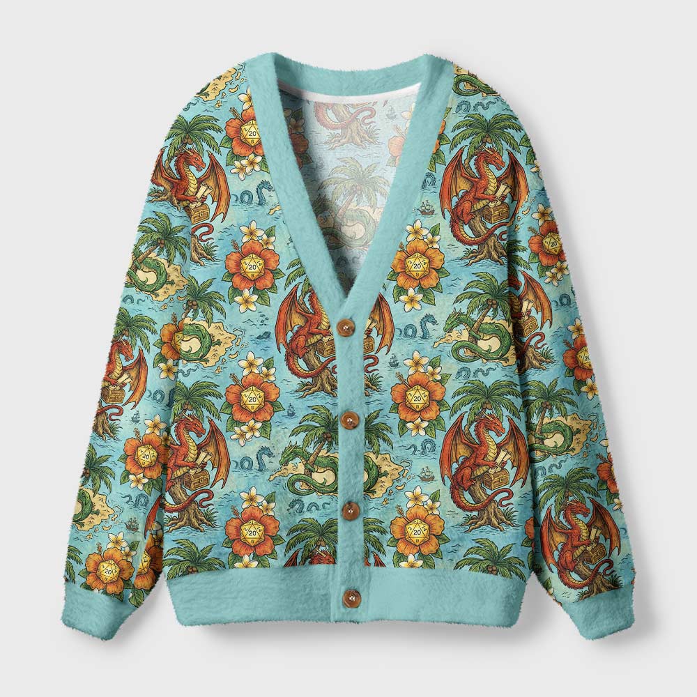 Tropic Dragon Geek Ugly Cardigan Sweaters