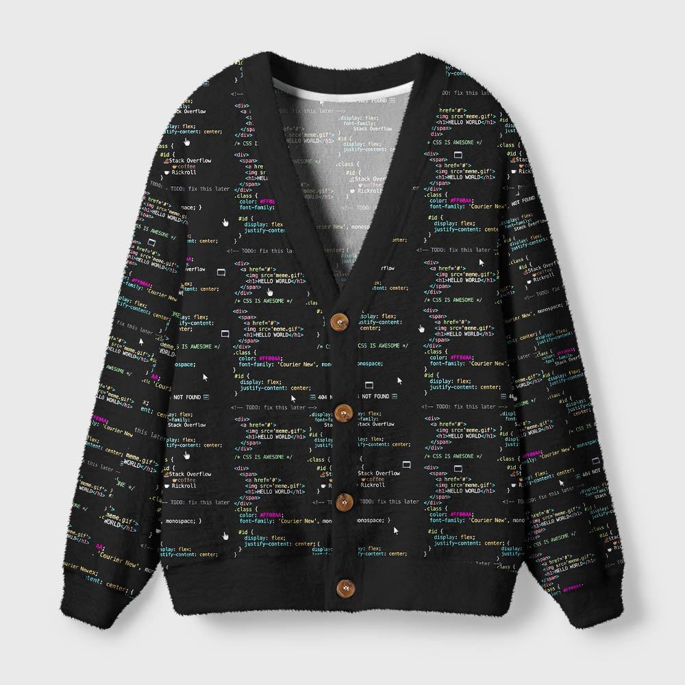 Geeksoutfit Code Weave Geek Ugly Cardigan Sweaters  for Sale