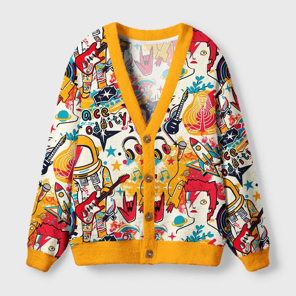 Geeksoutfit Space Oddity Geek Ugly Cardigan Sweaters  for Sale