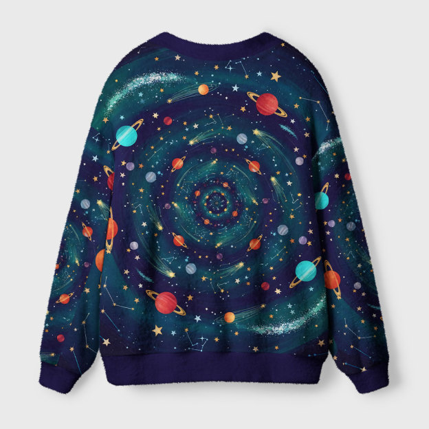 Dance of the Cosmic Melody Geek Ugly Cardigan Sweaters