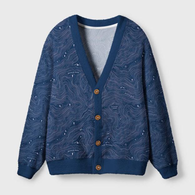 Blue Elevation Geek Ugly Cardigan Sweaters