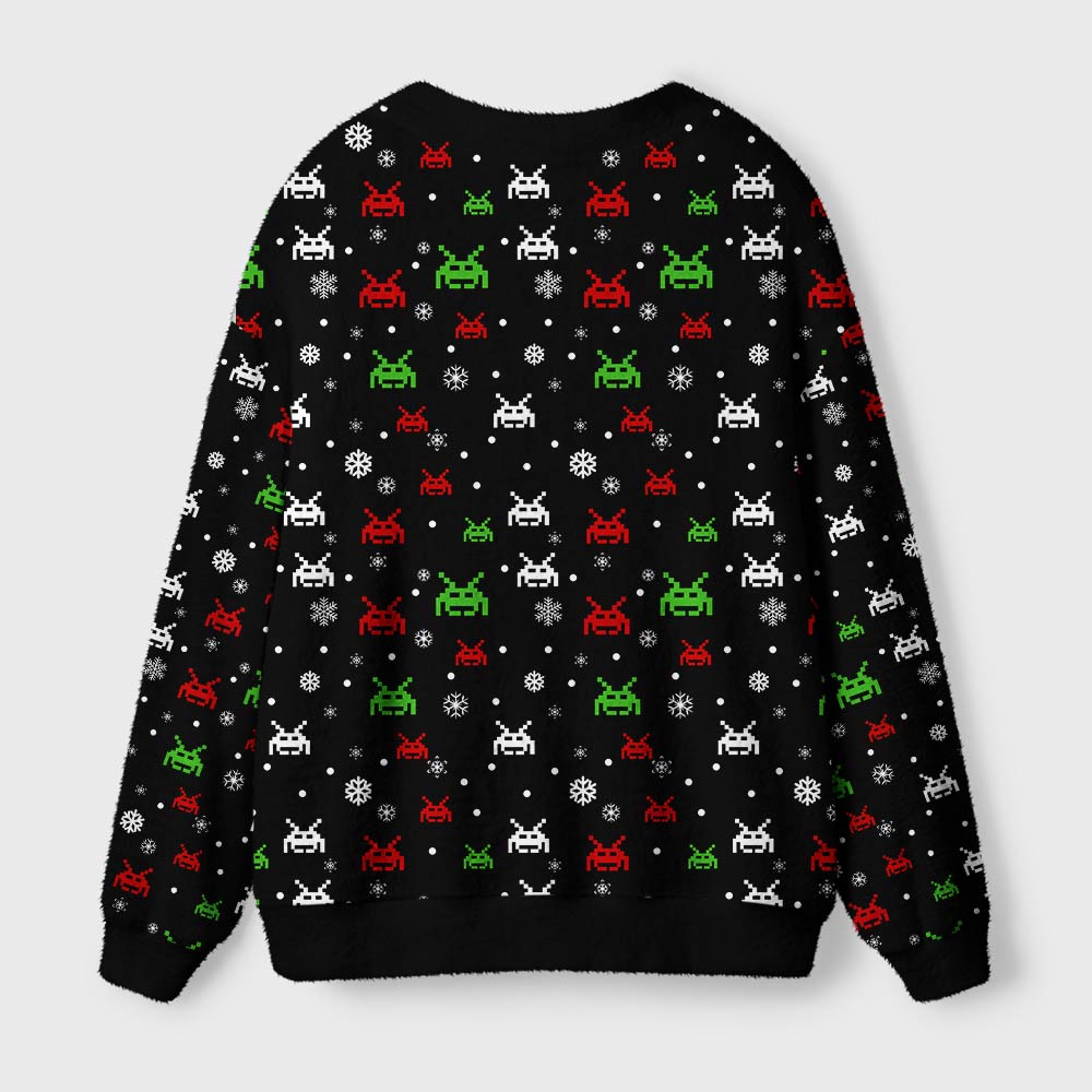 Christmas Retro Game Elements Geek Ugly Cardigan Sweaters