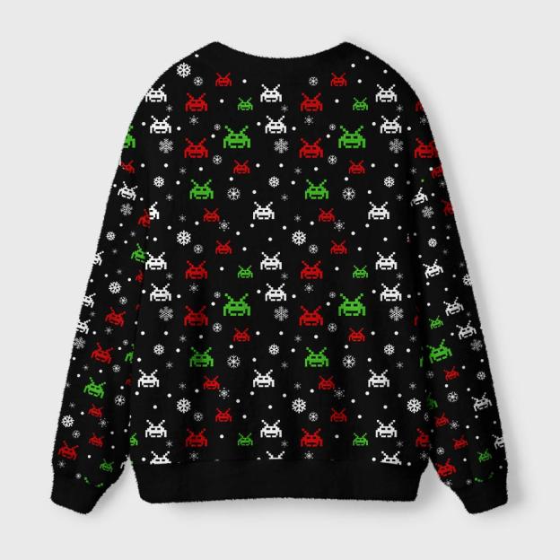 Christmas Retro Game Elements Geek Ugly Cardigan Sweaters