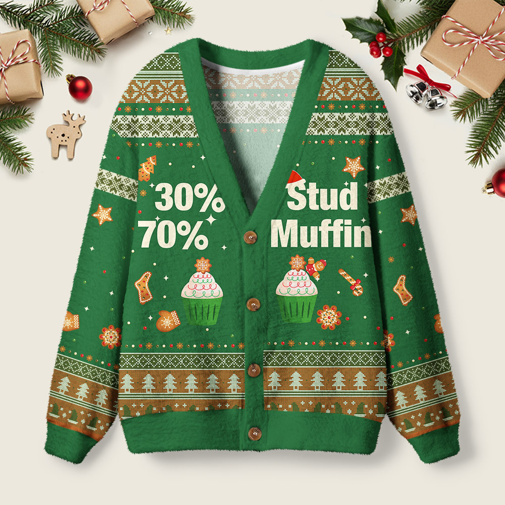 Geeksoutfit 30 Stud 70 Muffin Geek Ugly Cardigan Sweaters  for Sale