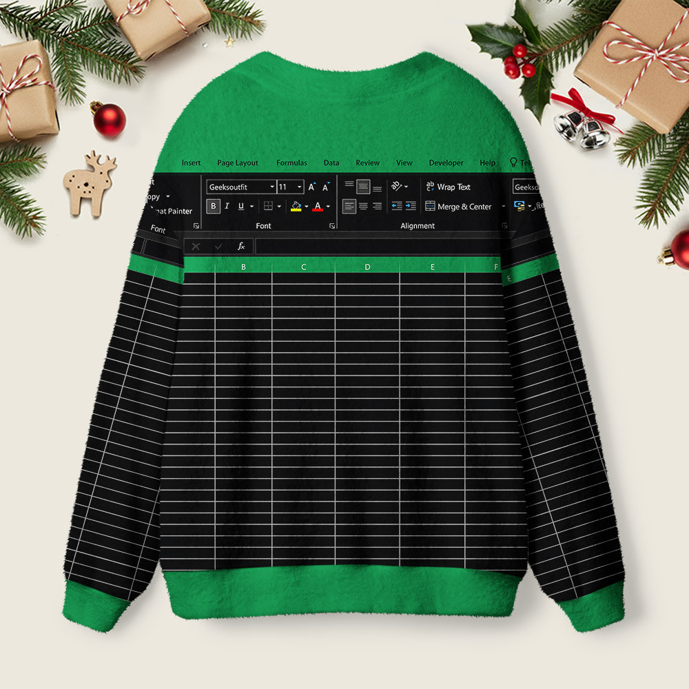 Excel Funny Night Mode Geek Ugly Cardigan Sweaters