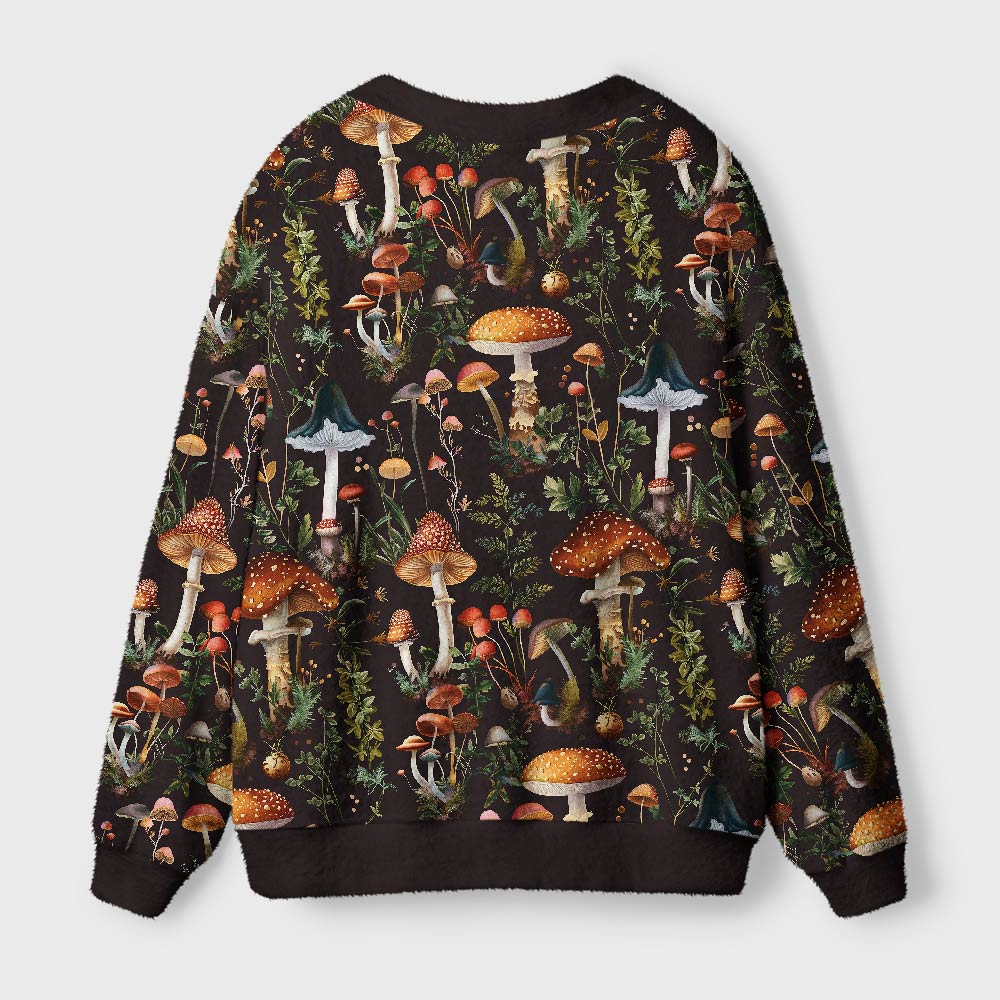 Mushroom Science Retro Geek Ugly Cardigan Sweaters