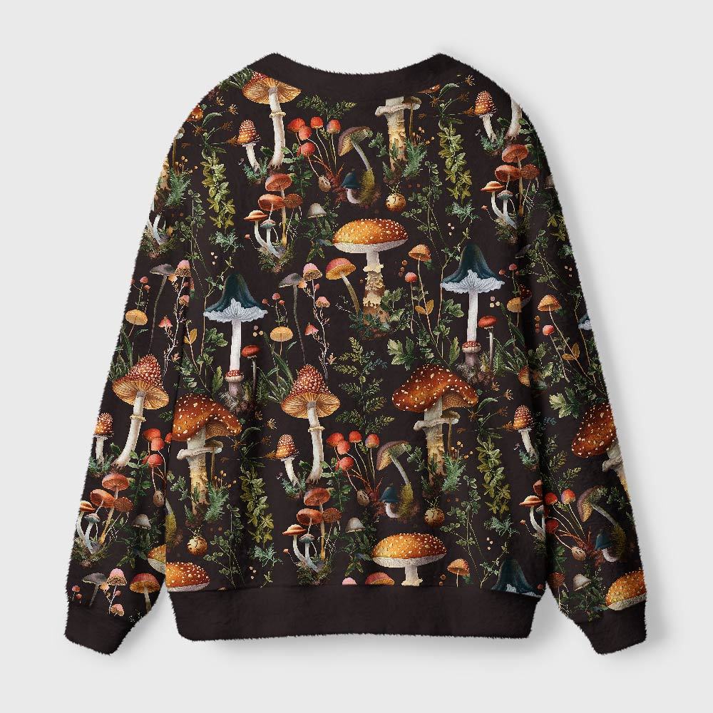 Mushroom Science Retro Geek Ugly Cardigan Sweaters