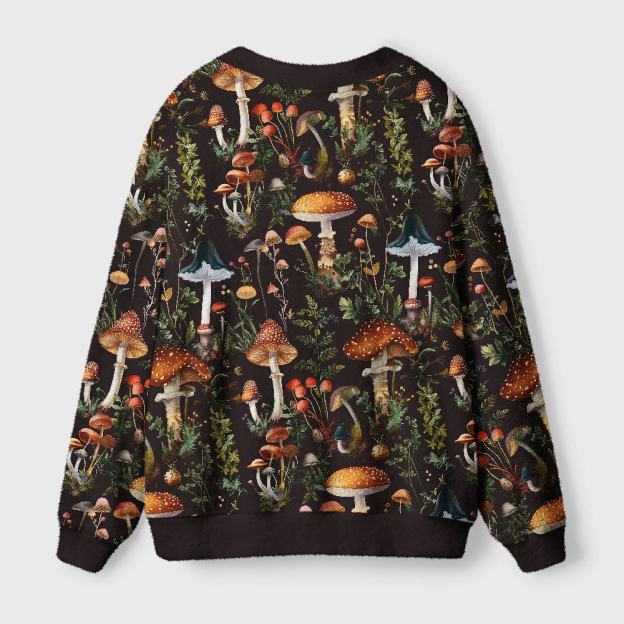 Mushroom Science Retro Geek Ugly Cardigan Sweaters