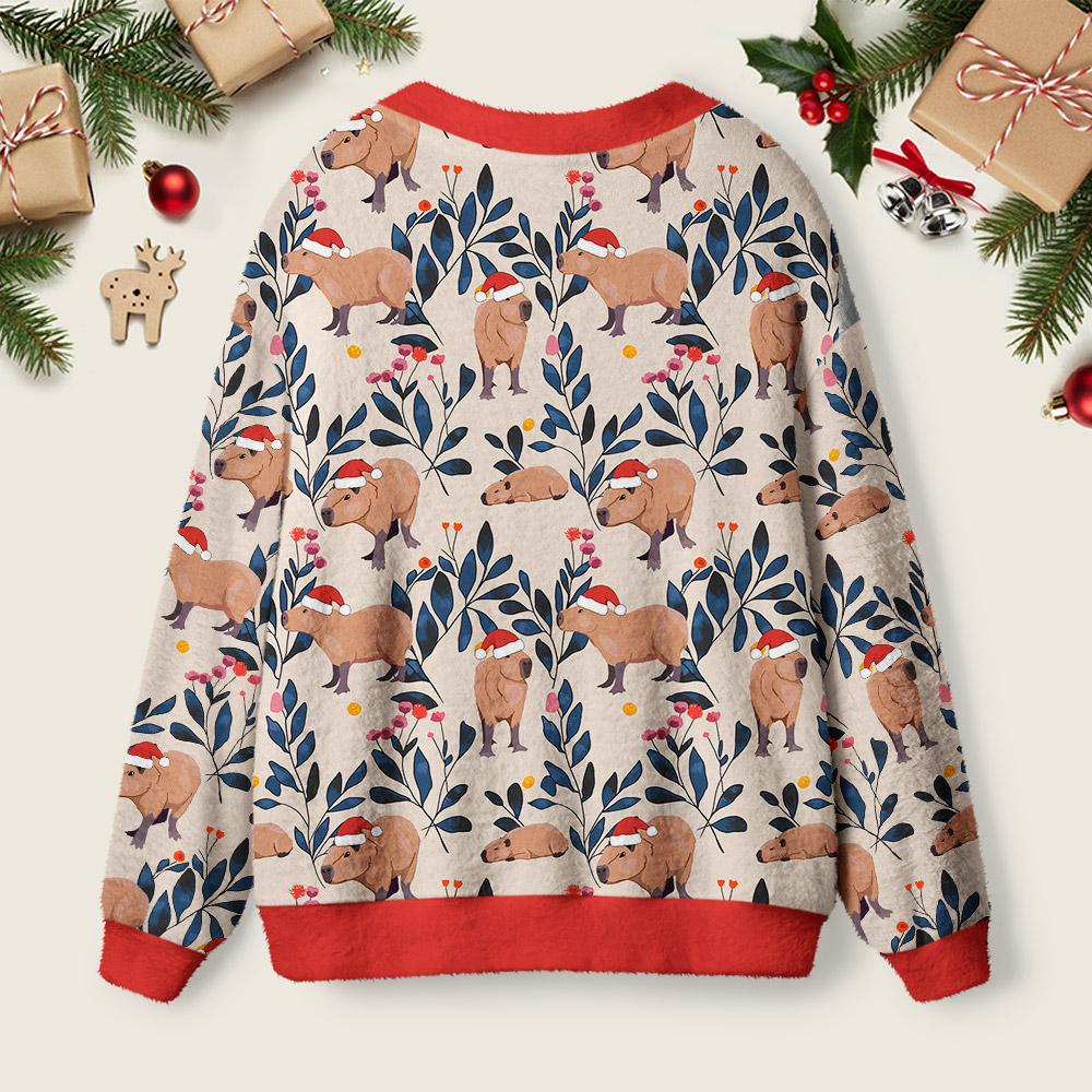 Capybara Christmas Chill Geek Ugly Cardigan Sweaters
