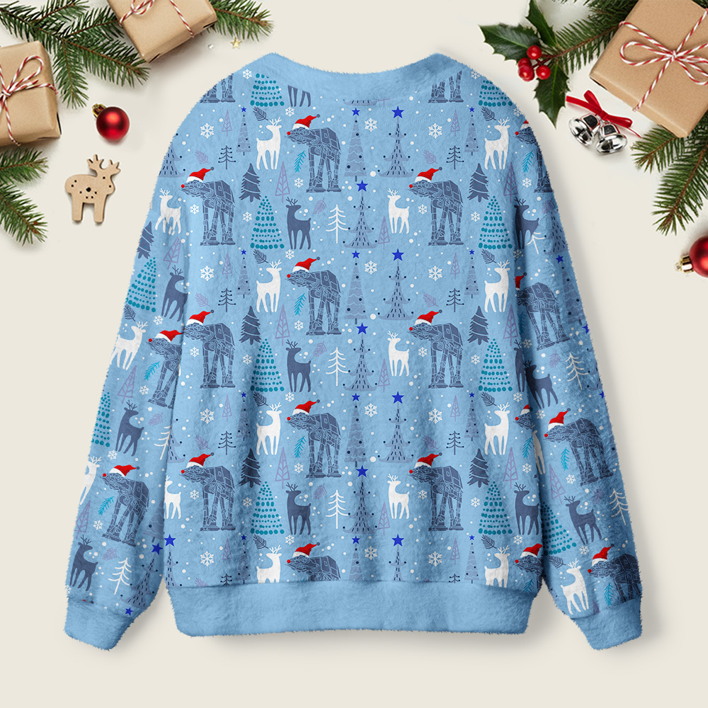 Christmas Santa Hat AT-AT Geek Ugly Cardigan Sweaters