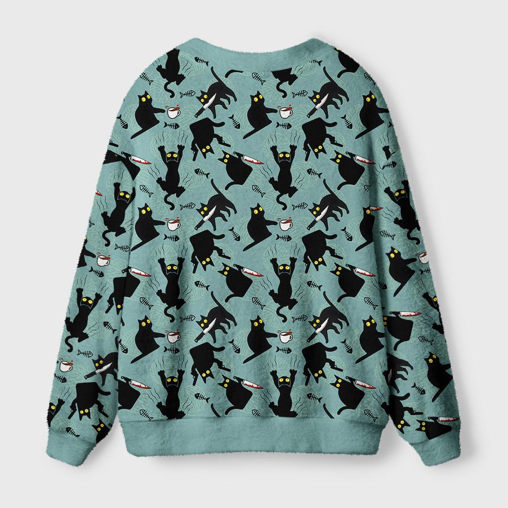 Naughty Kitten Geek Ugly Cardigan Sweaters