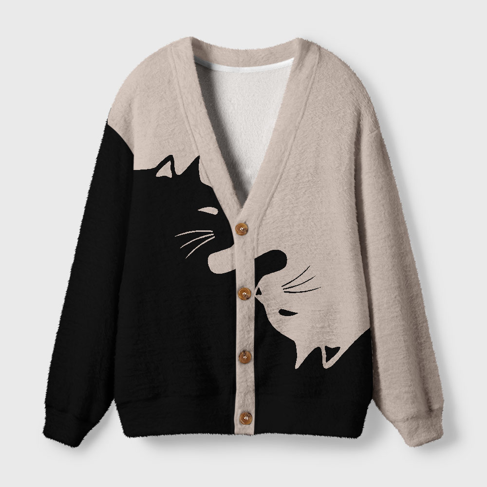 Cats Rule Geek Ugly Cardigan Sweaters