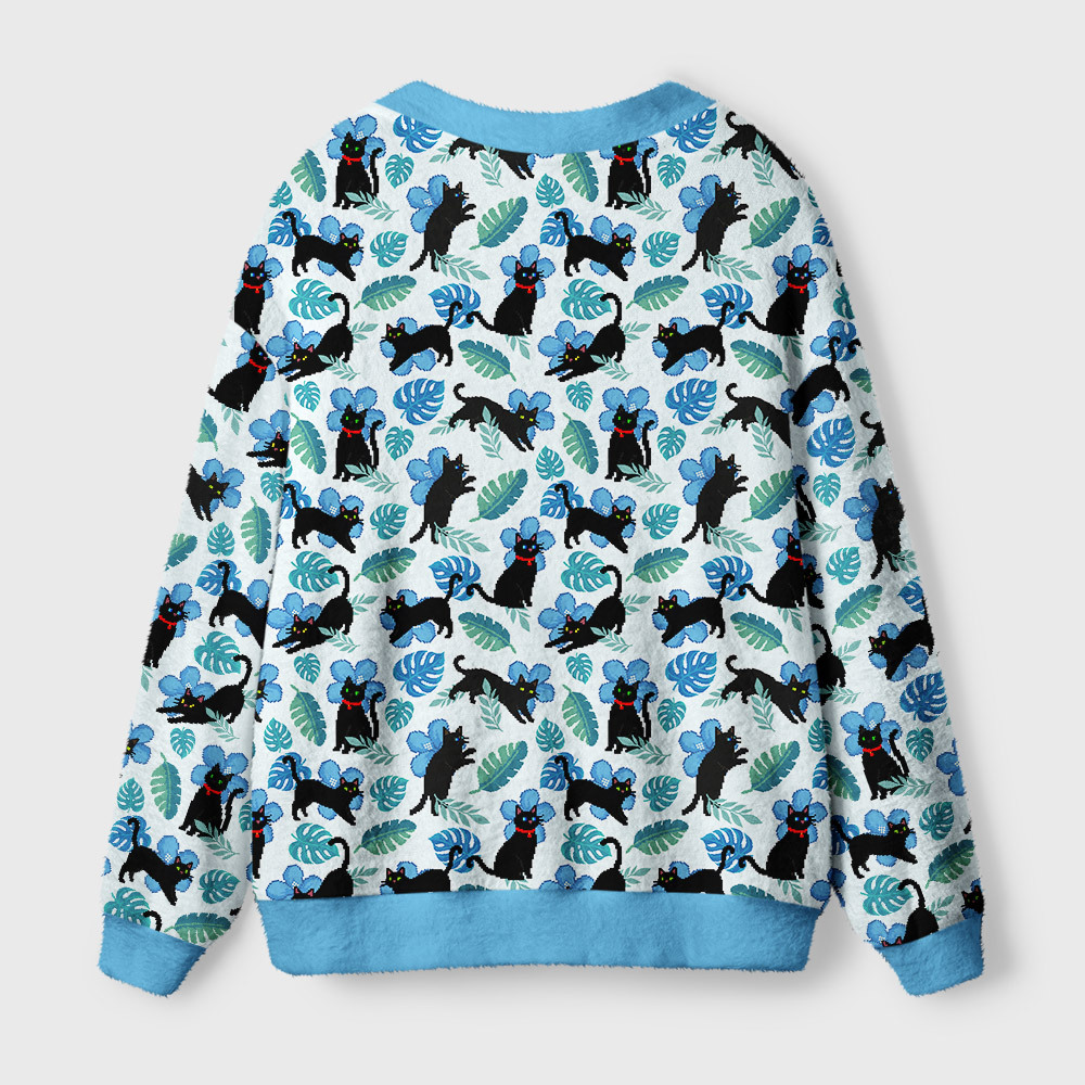 Pixel Cat Hawaii Geek Ugly Cardigan Sweaters