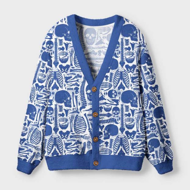 Skeleton Geek Ugly Cardigan Sweaters