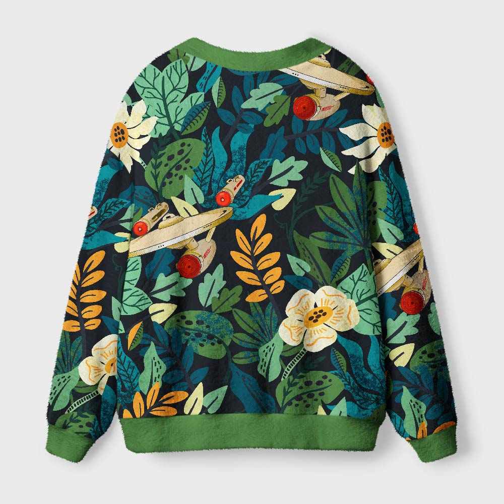 Scifi Spacecraft Hawaii Geek Ugly Cardigan Sweaters