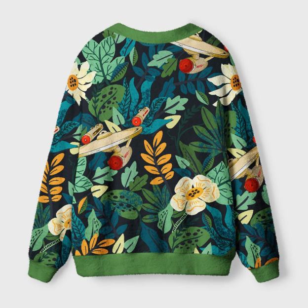 Scifi Spacecraft Hawaii Geek Ugly Cardigan Sweaters