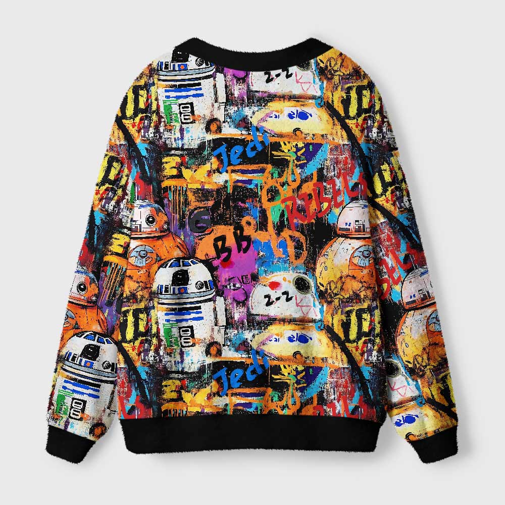 Graffiti Street Art David Geek Ugly Cardigan Sweaters