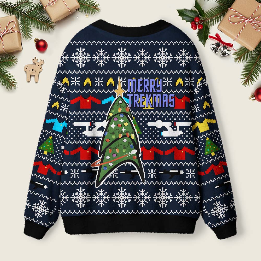 Merry Trekmas Geek Ugly Cardigan Sweaters