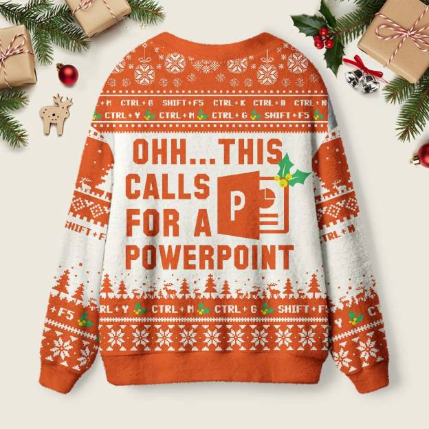 Ohh This Calls for a Powerpoint Geek Ugly Cardigan Sweaters