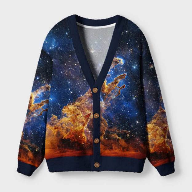 Pillar of Creation Nebula Geek Ugly Cardigan Sweaters