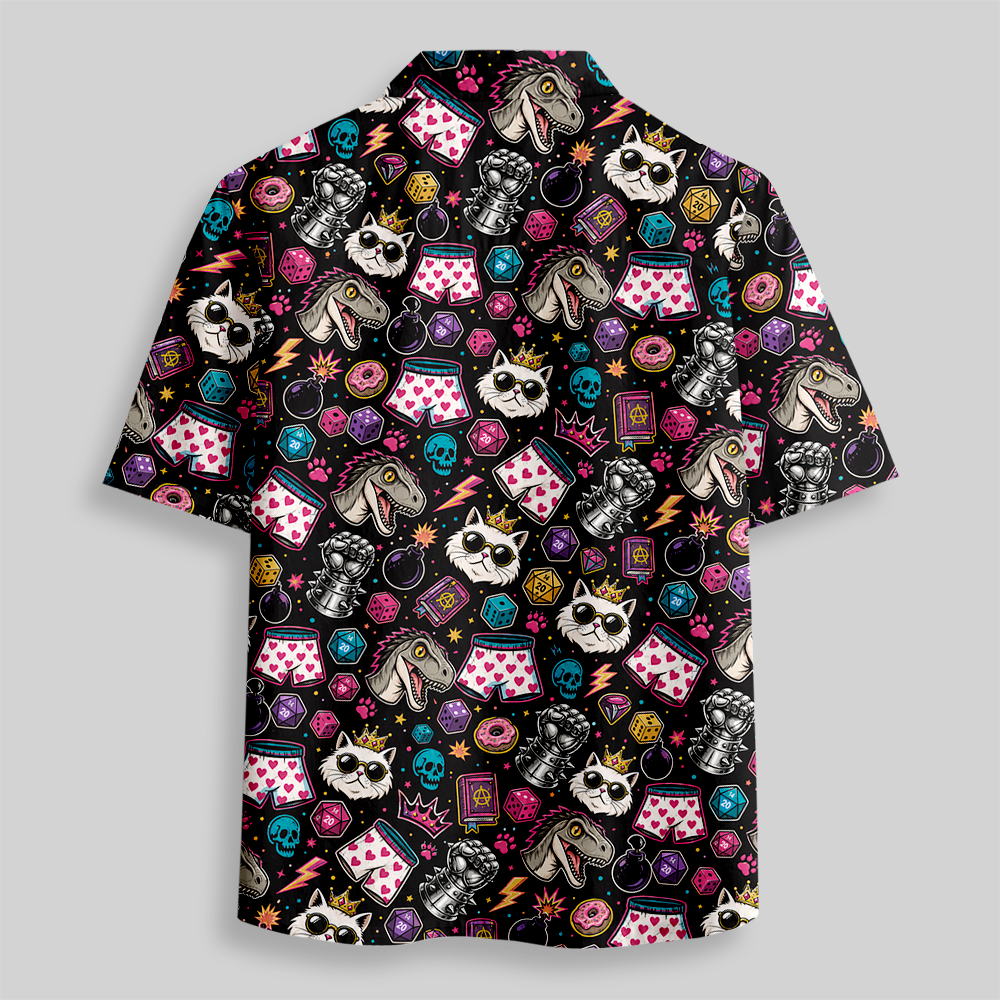 Dungeon Crawler Carl Button Up Pocket Shirt