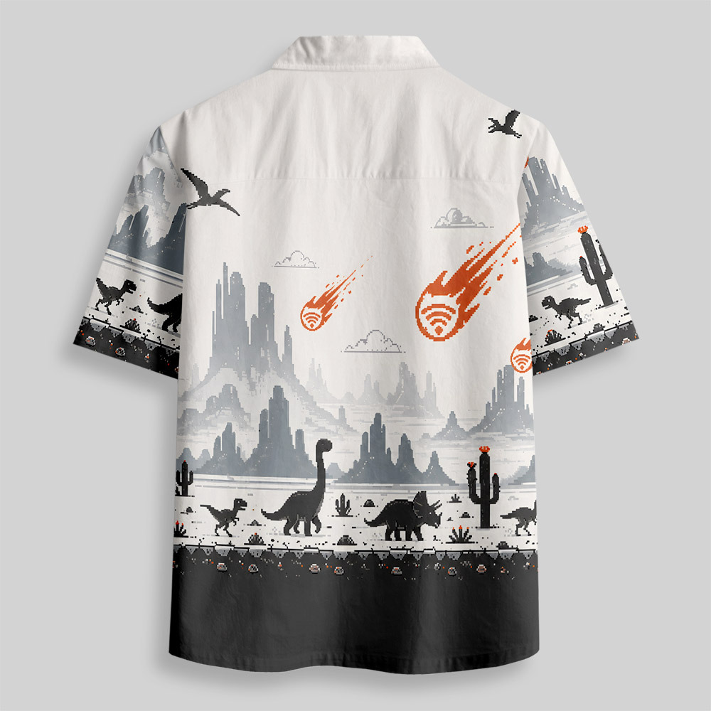 Offline Dino Run Shirt Button Up Pocket Shirt