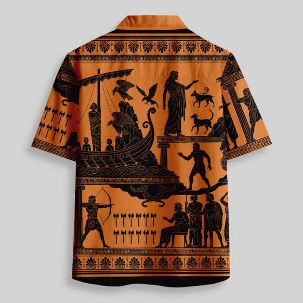 The Odyssey Greek Mythology Button Up Pocket Shirt