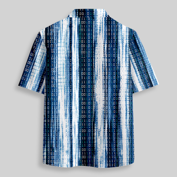 Binary Cascade Button Up Pocket Shirt