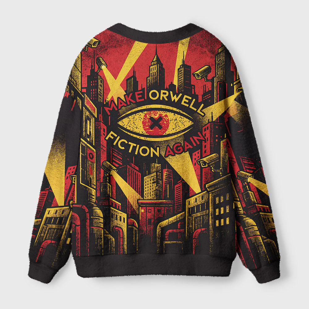 Make Orwell Fiction Again Geek Ugly Cardigan Sweaters