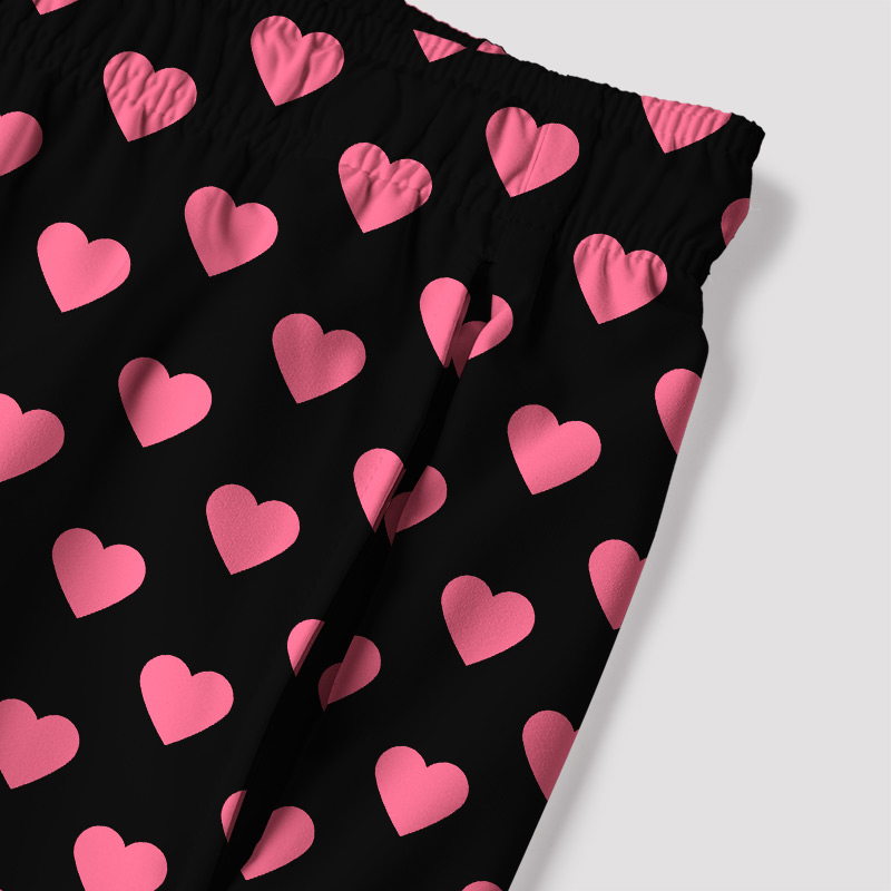 Carl’s Signature Heart Geek Hawaiian Swim Trunks