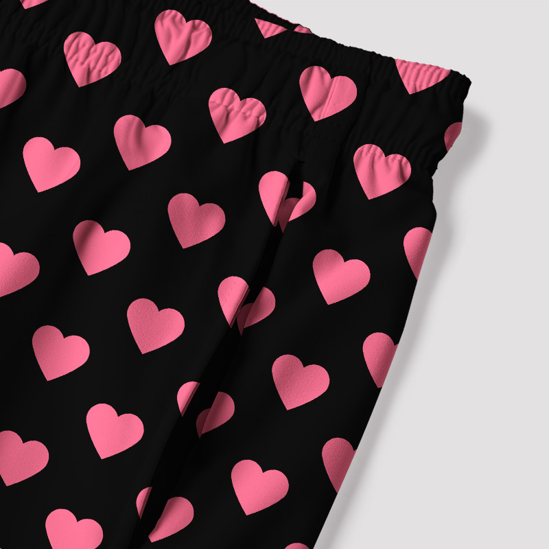 Carl’s Signature Heart Geek Hawaiian Swim Trunks