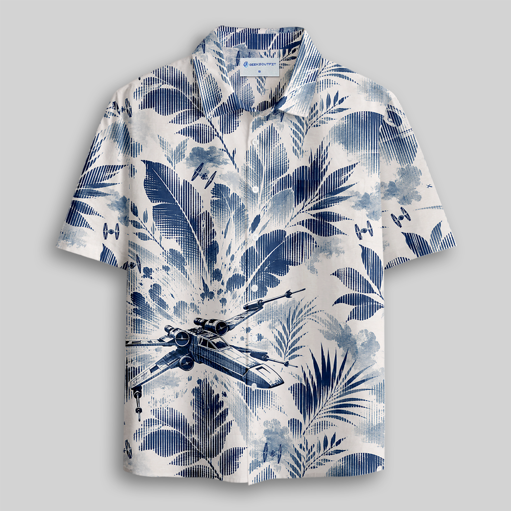 Tropical Dogfight Button Up Pocket Shirt