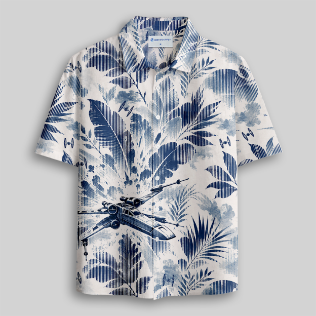 Tropical Dogfight Button Up Pocket Shirt