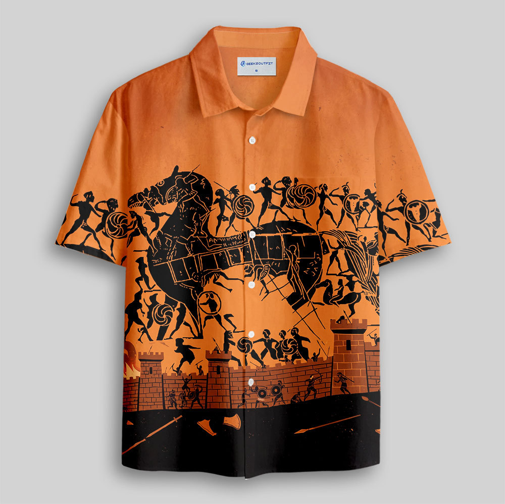 Geeksoutfit Off-World Relic Button Up Pocket Shirt for Sale