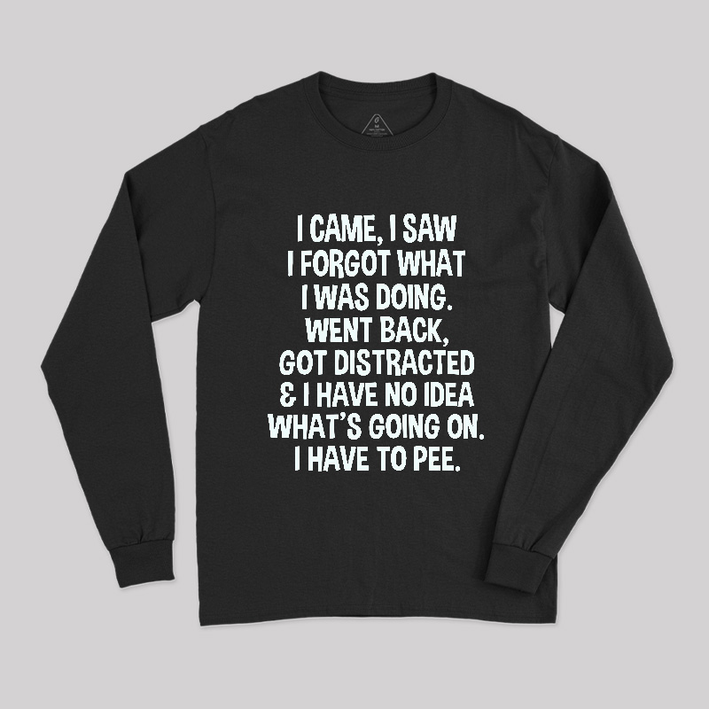I Came I Saw I Forgot What I Was Doing This Long Sleeve T-Shirt