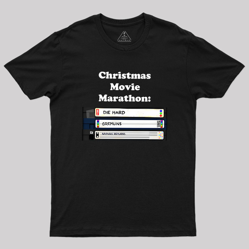 Christmas Movie Marathon Geek T-Shirt