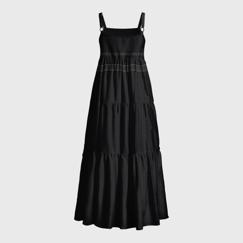 Dark Lord Armor Sci-Fi Geek Tiered Cami Maxi Dress