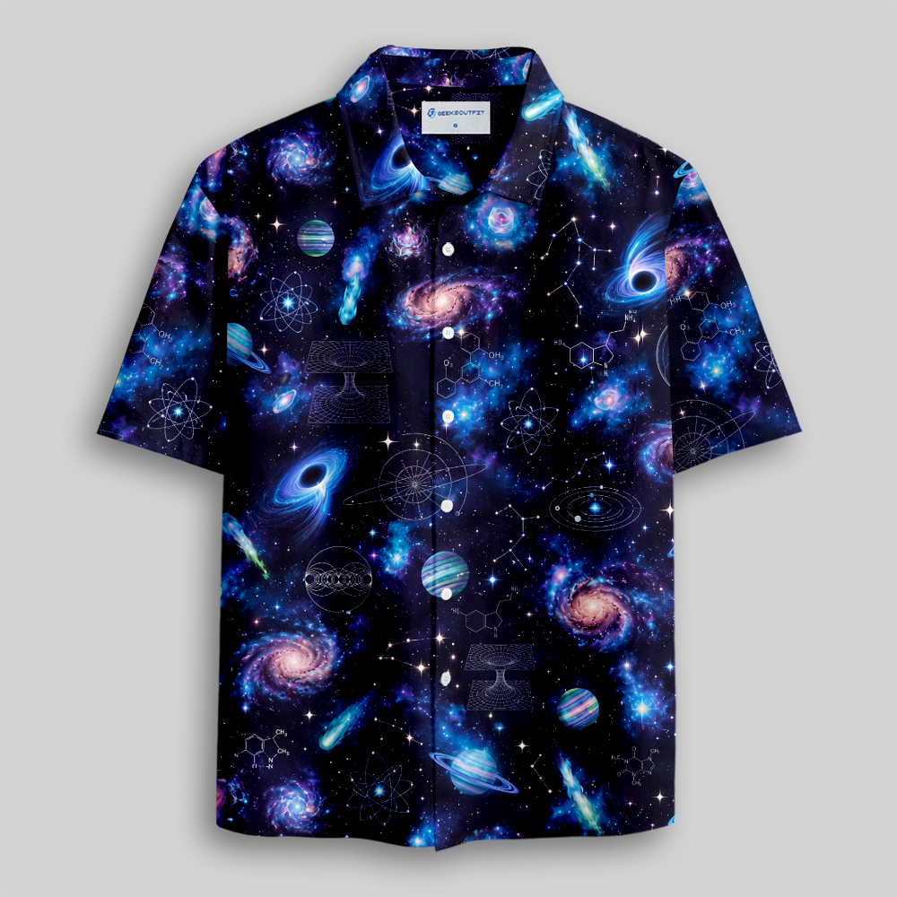Atoms, Orbits & Oddities Science Button Up Pocket Shirt