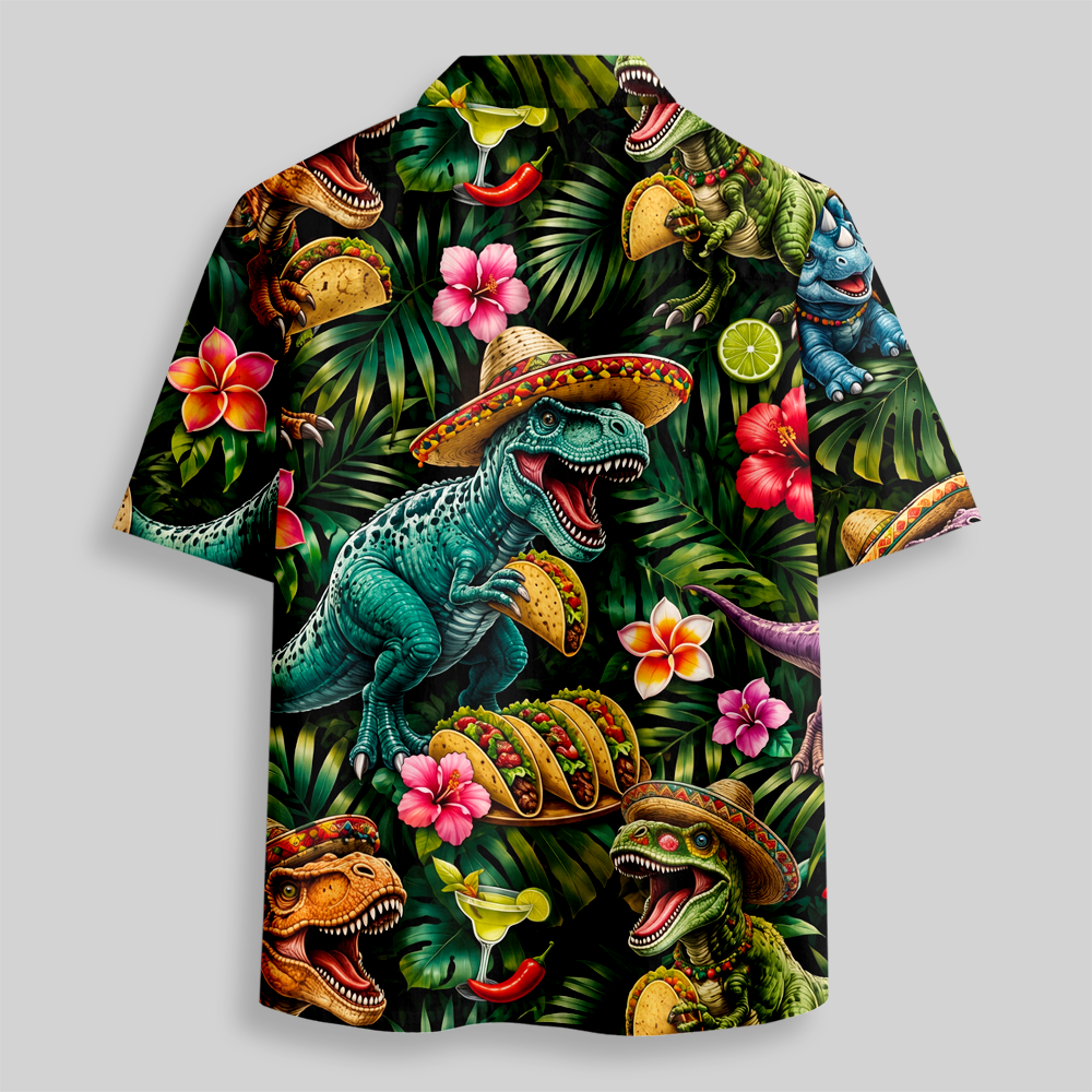 Tacos Before Extinction Button Up Pocket Shirt