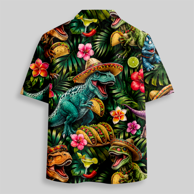 Tacos Before Extinction Button Up Pocket Shirt