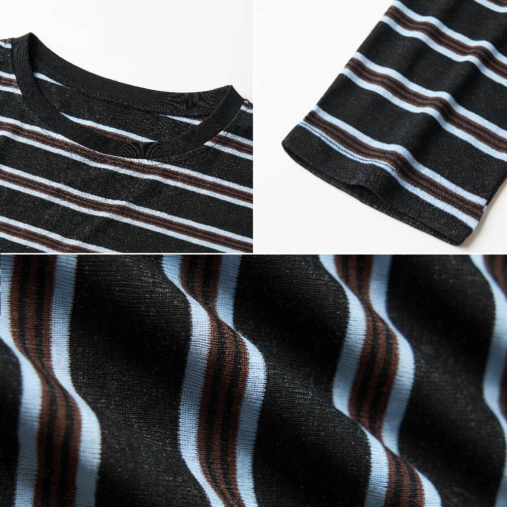 Weyland Corp Lycra Striped Embroidered Long-Sleeve Shirts