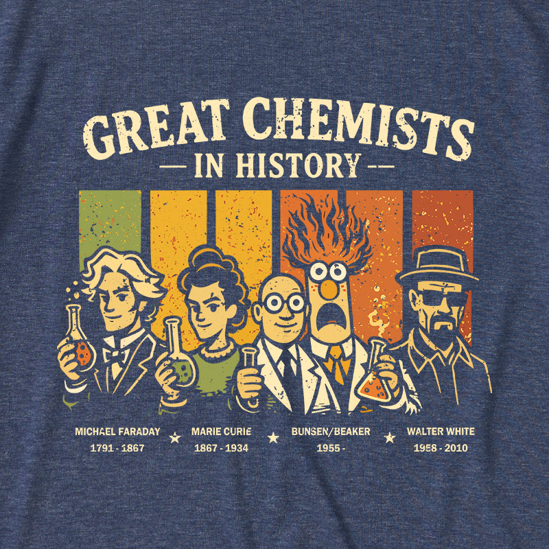 Great Chemists In History Ultra Soft Heather Tees