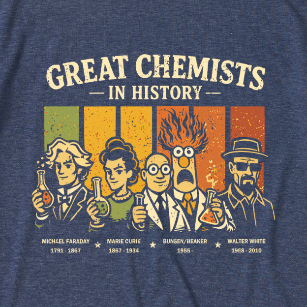Great Chemists In History Ultra Soft Heather Tees