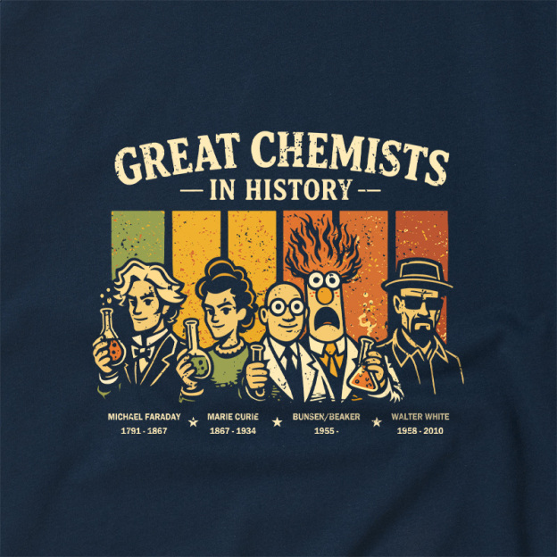 Great Chemists In History Geek Retro Raglan T-Shirt