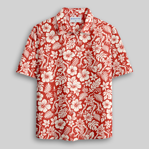Predatory Bloom Button Up Pocket Shirt