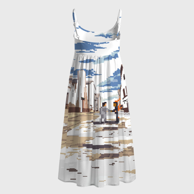 8-Bit Wish You Were Here Geek A-Line Cami Dress