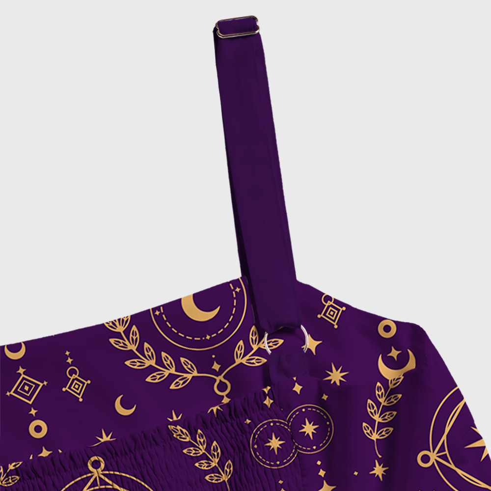 Mystic Night Constellations Geek Tiered Cami Maxi Dress