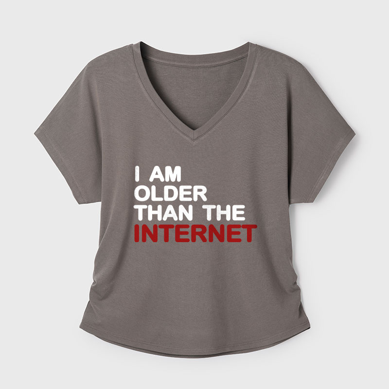 I Am Older Than The Internet Geek Dolman Sleeve V-Neck Shirt
